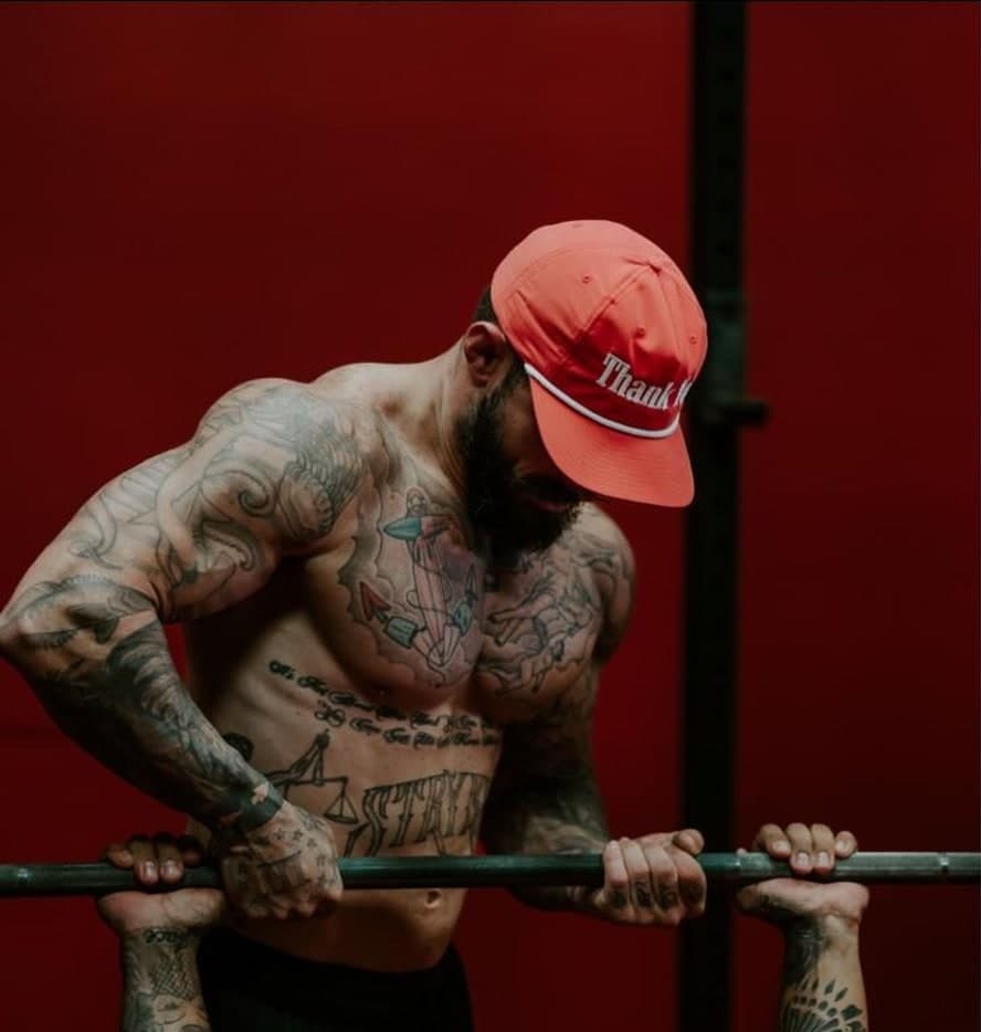 Caleb Watson set up over a bar, mid session
